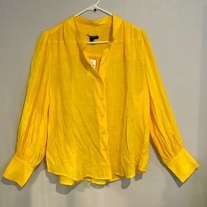 Women’s Yellow Banana Republic Blouse - Large - Rayon & Polyester